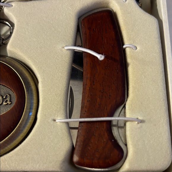 NEW Vintage Classic Grandpa Pocket Watch and Knife Set - Brown and Gold - Picture 12 of 12